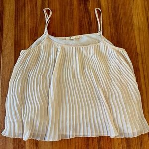 Forever 21 Tan Pleated Tank Top